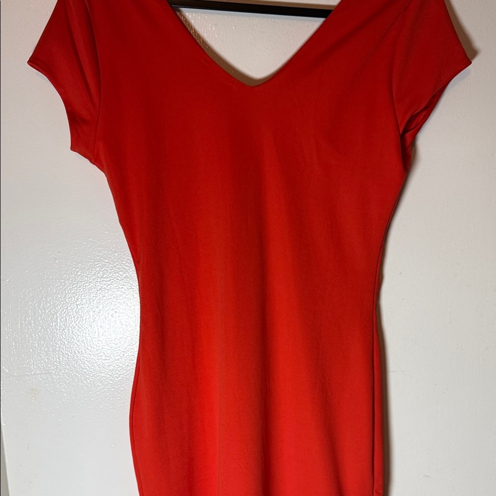 Derek Heart Vibrant Red Backless Dress